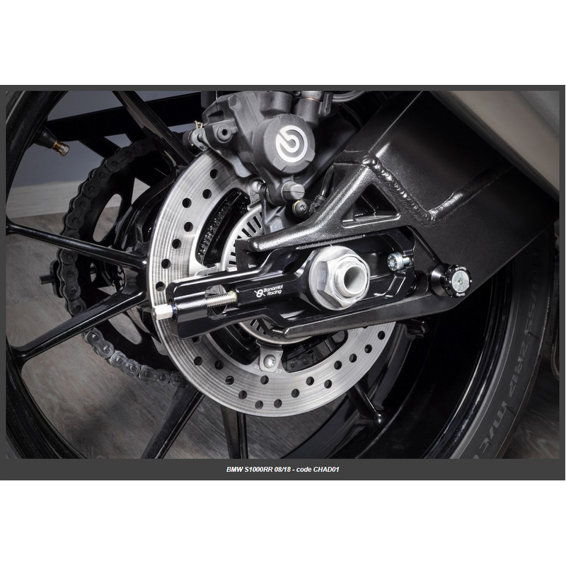 Bonamici Racing Chain Adjuster For Honda CBR1000RR Fireblade (2017-2018) [Colour: Black]