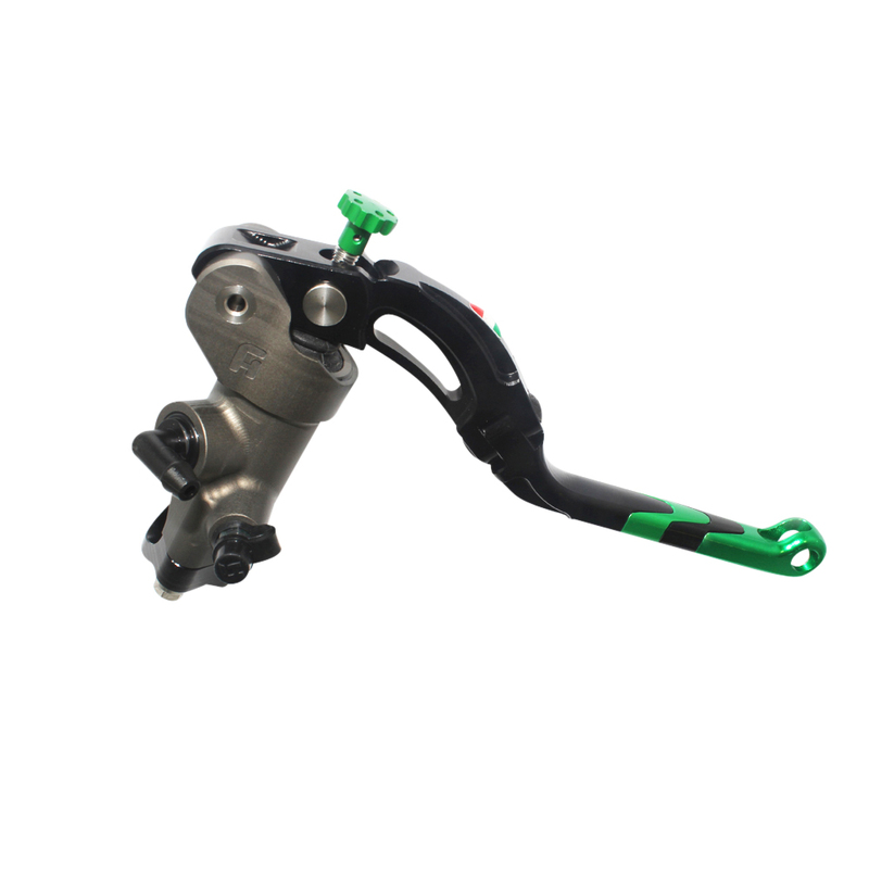 Accossato Brake Master Cylinder CNC 19x20 with green Revolution lever