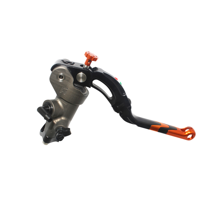 Accossato Brake Master Cylinder CNC 19x20 with orange Revolution lever