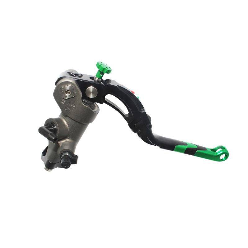 Accossato Brake Master Cylinder CNC PRS 19x17-18-19 with green Revolution lever