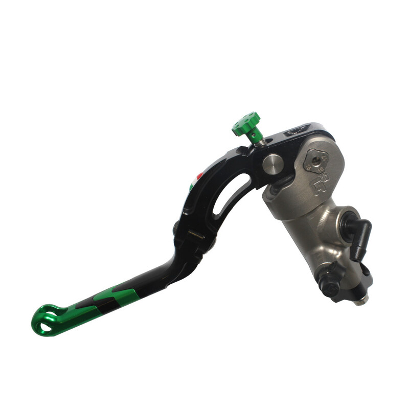 Accossato Clutch Master Cylinder CNC PRS 16x15-16-17 with green Revolution lever