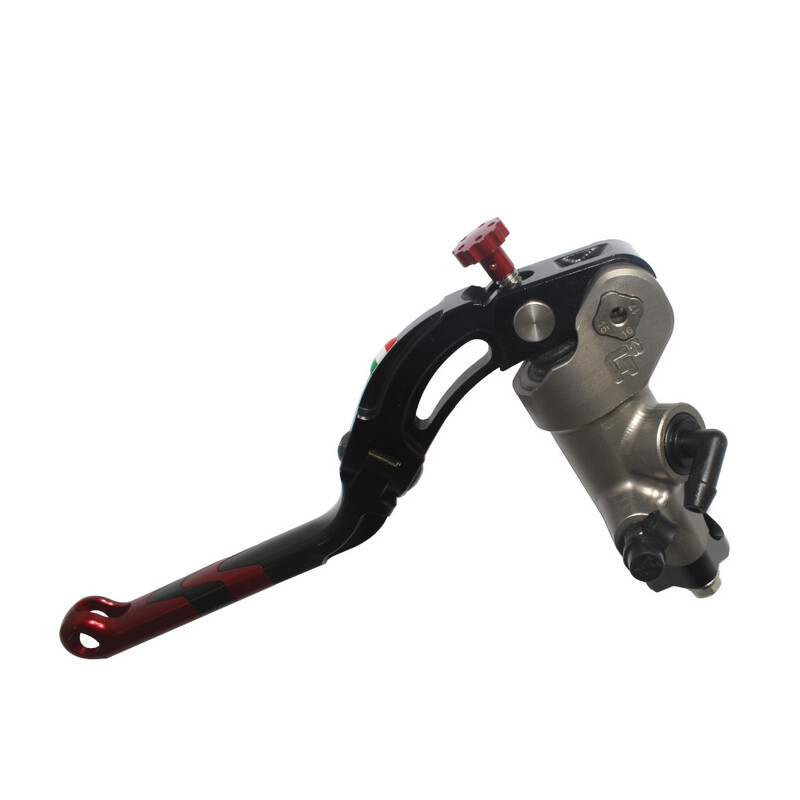 Accossato Clutch Master Cylinder CNC PRS 16x15-16-17 with red Revolution lever