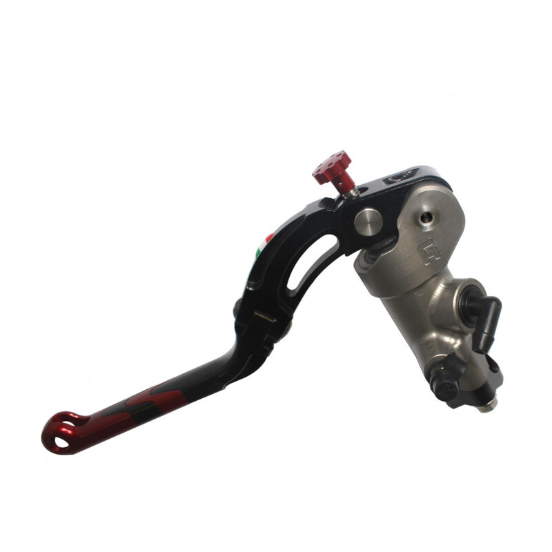 Accossato Clutch Master Cylinder CNC 16x18 with red Revolution lever