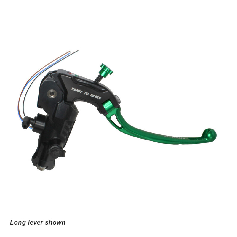 Accossato Brake Master Cylinder Ready-to-Brake CNC 19x18 short green folding lever