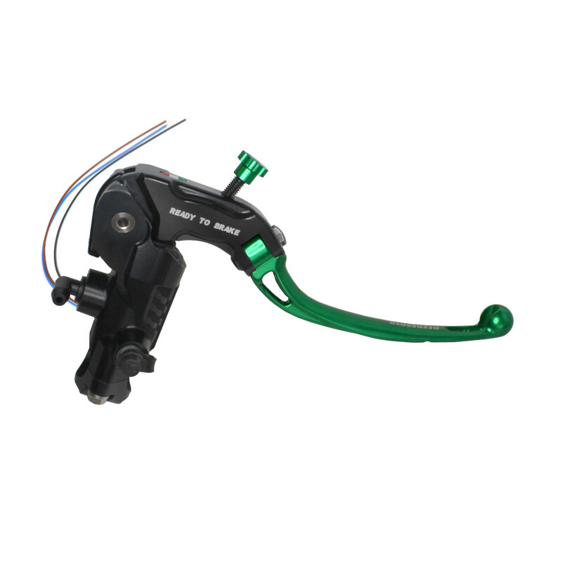 Accossato Brake Master Cylinder Ready-to-Brake CNC 19x18 long green folding lever
