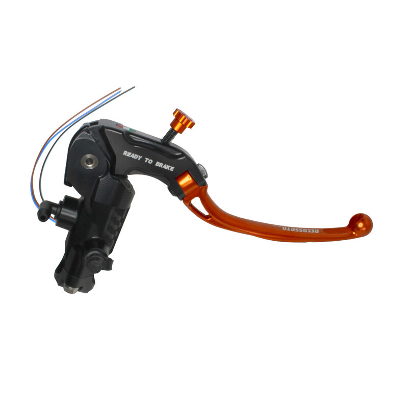 Accossato Brake Master Cylinder Ready-to-Brake CNC 19x18 long orange folding lever