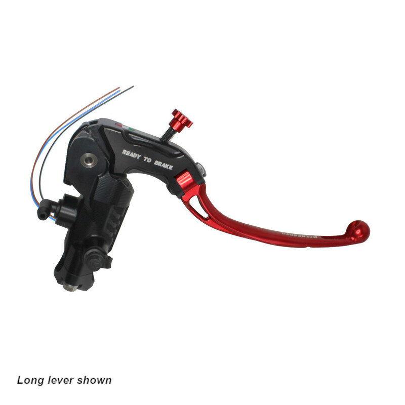 Accossato Brake Master Cylinder Ready-to-Brake CNC 19x18 short red folding lever