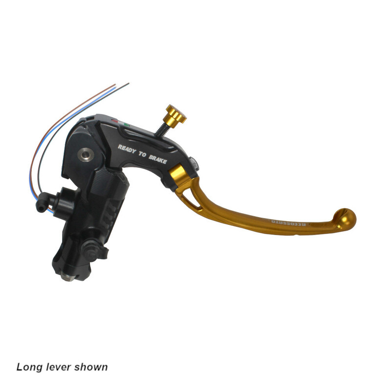 Accossato Brake Master Cylinder Ready-to-Brake CNC 19x18 short gold folding lever