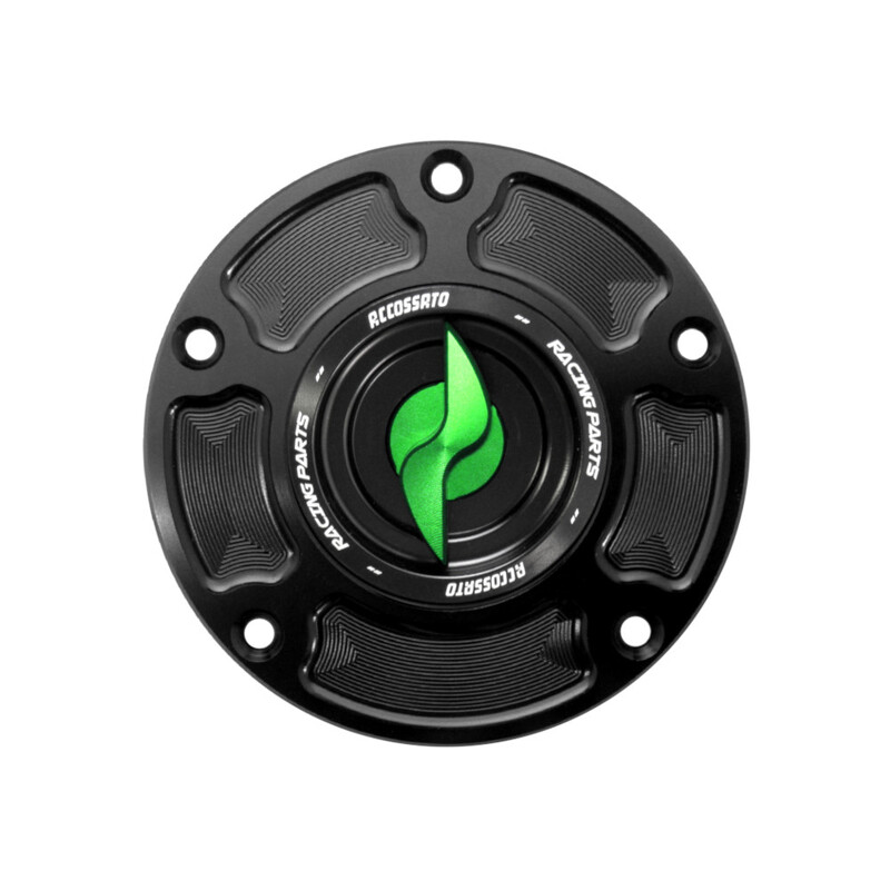 Accossato Fuel Cap Quick Action for Aprilia RSV RSV4 Tuono green