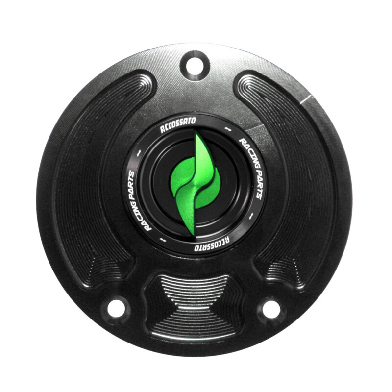 Accossato Fuel Cap Quick Action for Kawasaki ZX-10R ZX-6R Z1000 Ninja 1000 650 green