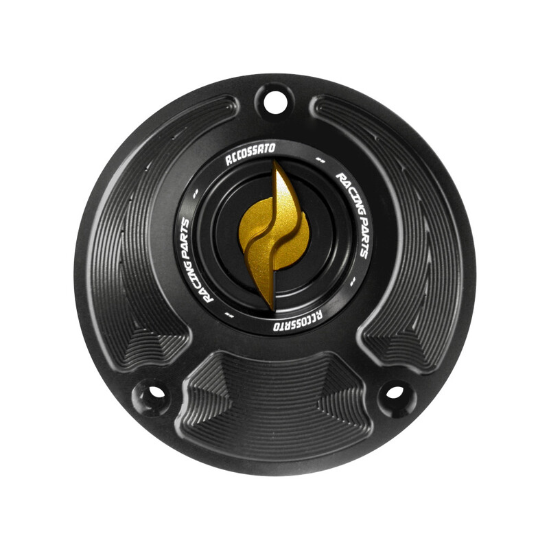 Accossato Fuel Cap Quick Action for Yamaha YZF-R1 YZF-R6 YZF-R3 FZ MT XJR gold