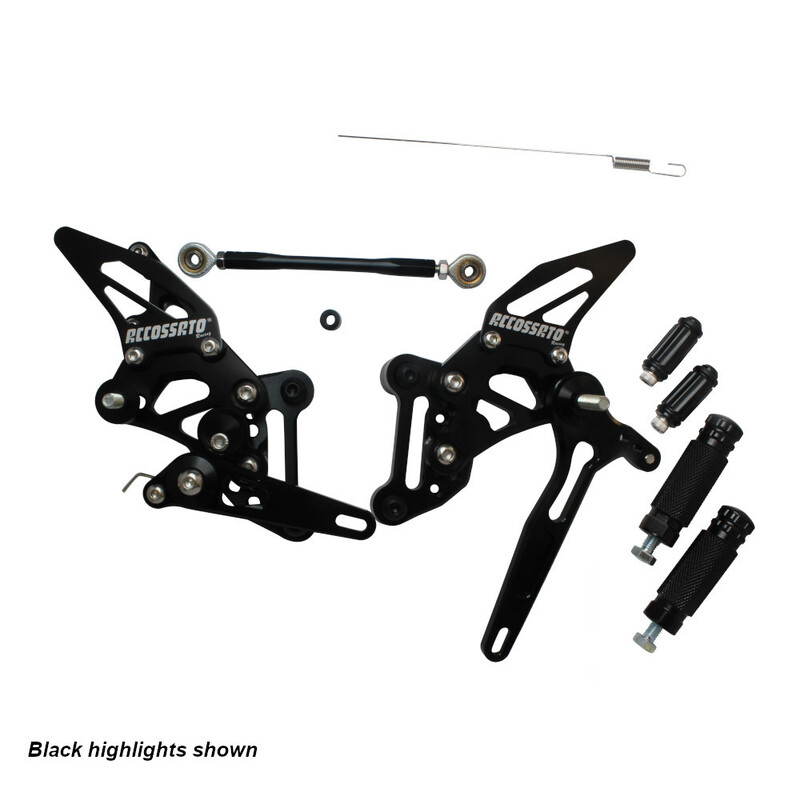 Accossato Adjustable Rearsets for KTM 1290 Super Duke R 2014 -2016 orange