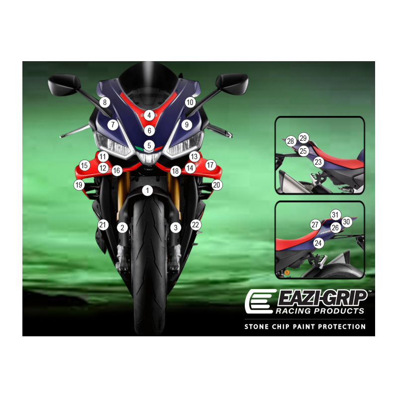 Eazi-Guard Paint Protection Film for Aprilia RSV4 2021  gloss