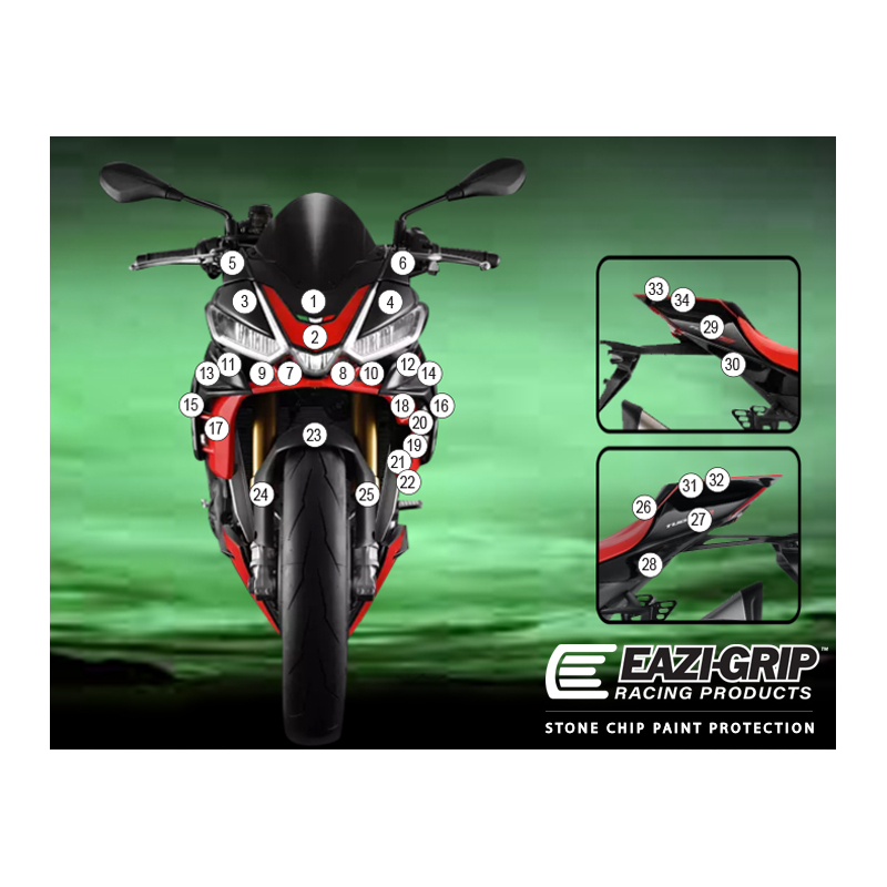 Eazi-Guard Paint Protection Film for Aprilia Tuono V4 2021  matte