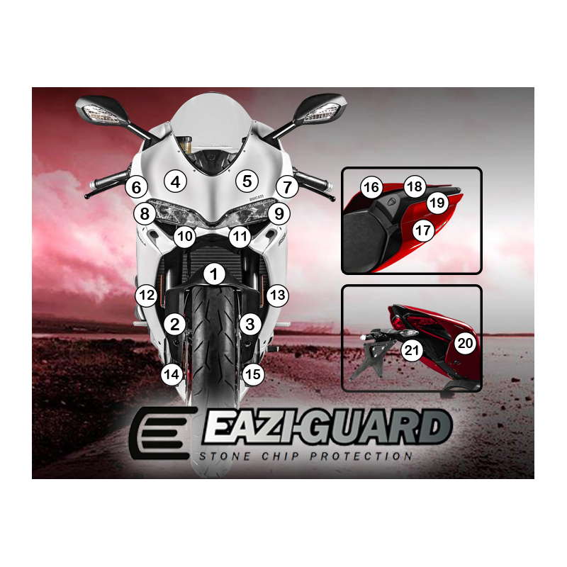 Eazi-Guard Paint Protection Film for Ducati Panigale 1299  gloss