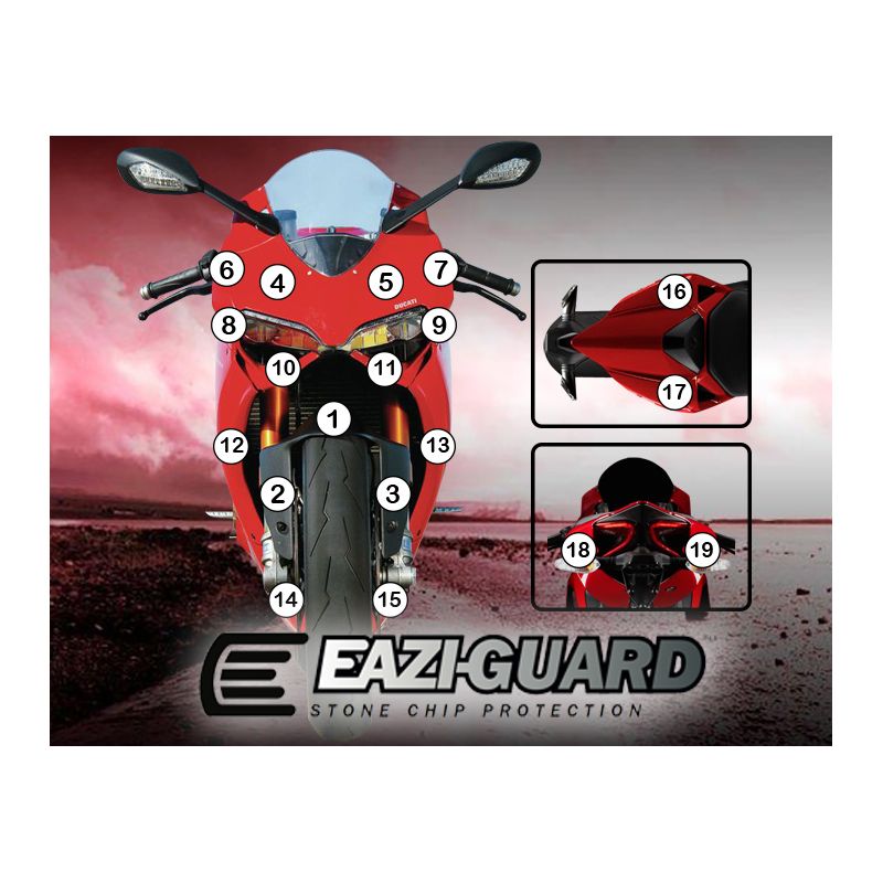Eazi-Guard Paint Protection Film for Ducati Panigale 899 1199  gloss