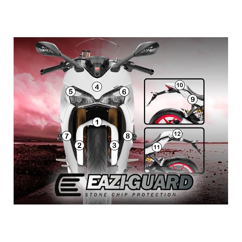 Eazi-Guard Paint Protection Film for Ducati SuperSport 2017 - 2020  gloss