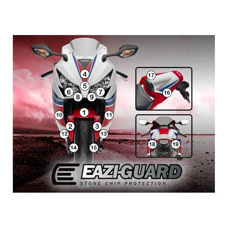 Eazi-Guard Paint Protection Film for Honda CBR1000RR 2012 - 2016  gloss