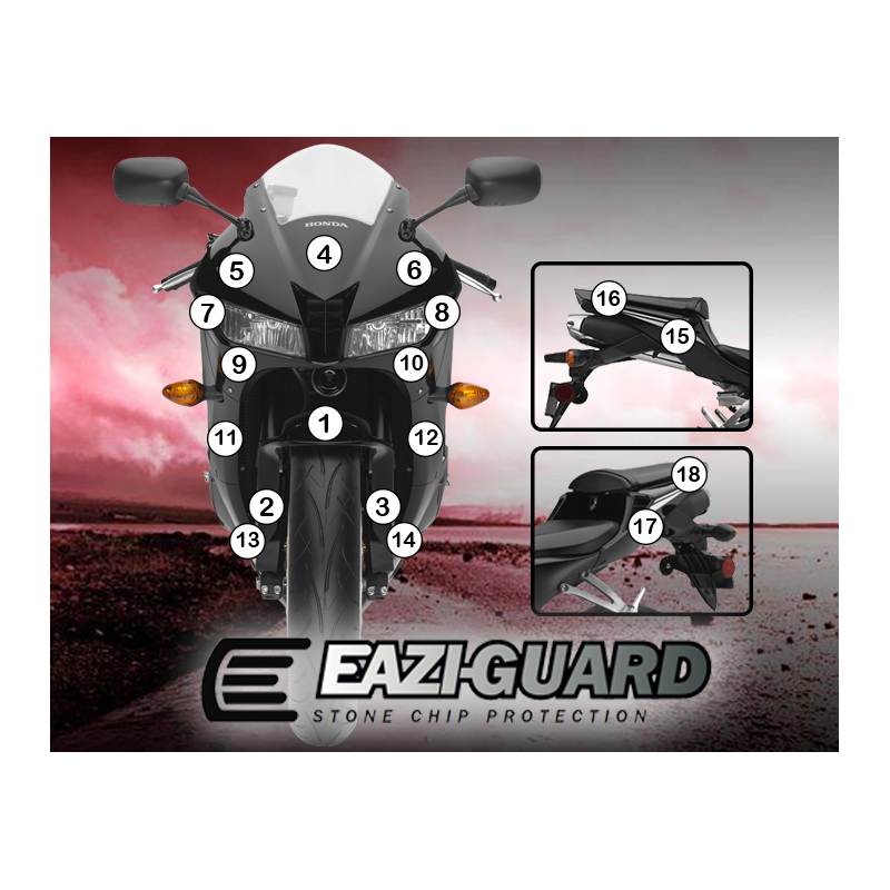 Eazi-Guard Paint Protection Film for Honda CBR600RR 2013 - 2017  gloss