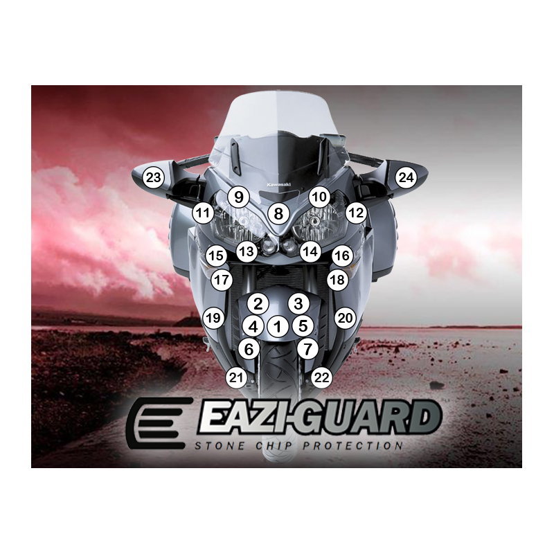 Eazi-Guard Paint Protection Film for Kawasaki 1400GTR 2010 - 2017  gloss