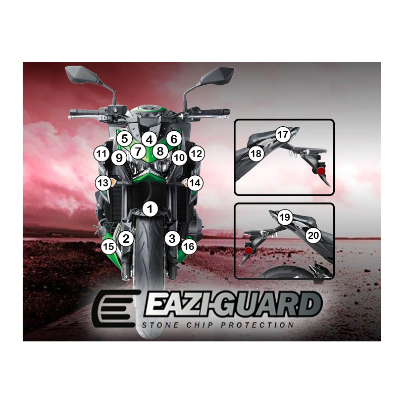 Eazi-Guard Paint Protection Film for Kawasaki Z800  matte