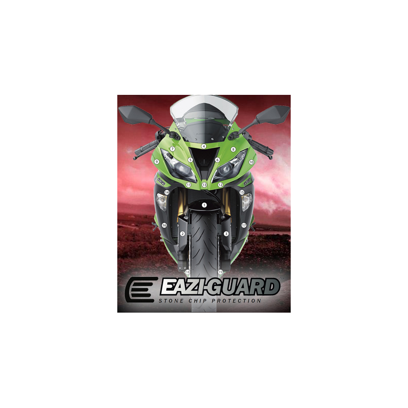 Eazi-Guard Paint Protection Film for Kawasaki ZX-6R 2013 - 2016  gloss