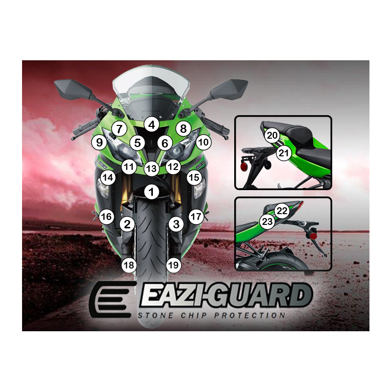 Eazi-Guard Paint Protection Film for Kawasaki ZX-6R 2013 - 2016  matte