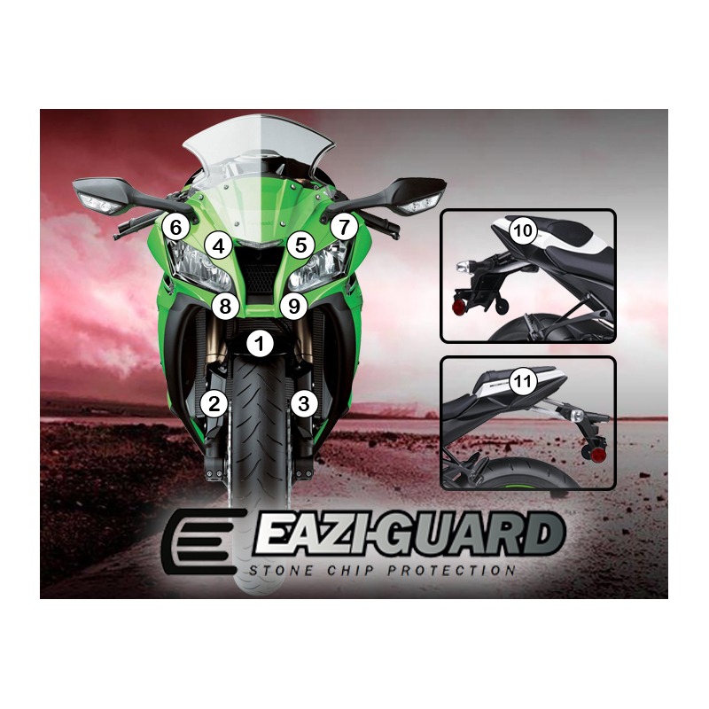 Eazi-Guard Paint Protection Film for Kawasaki ZX-10R 2011 - 2015  matte