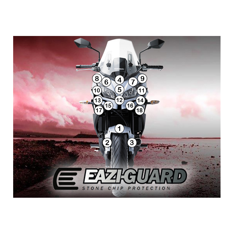 Eazi-Guard Paint Protection Film for Kawasaki Versys 650 2015 - 2017  gloss