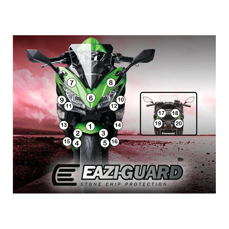 Eazi-Guard Paint Protection Film for Kawasaki Ninja 650 2017 - 2019  gloss