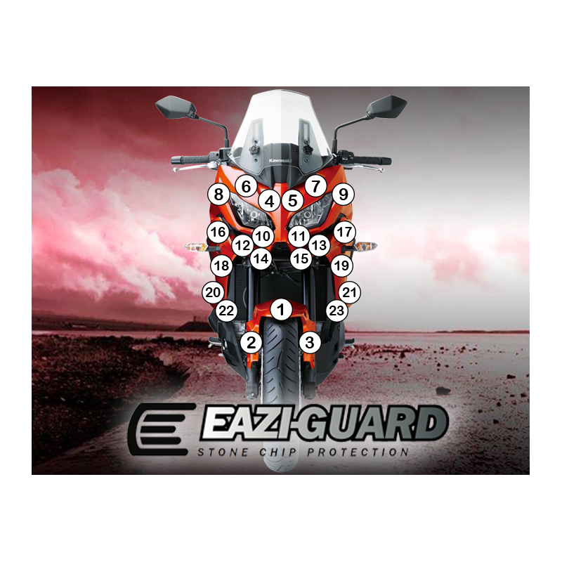 Eazi-Guard Paint Protection Film for Kawasaki Versys 1000 2015 - 2018  gloss