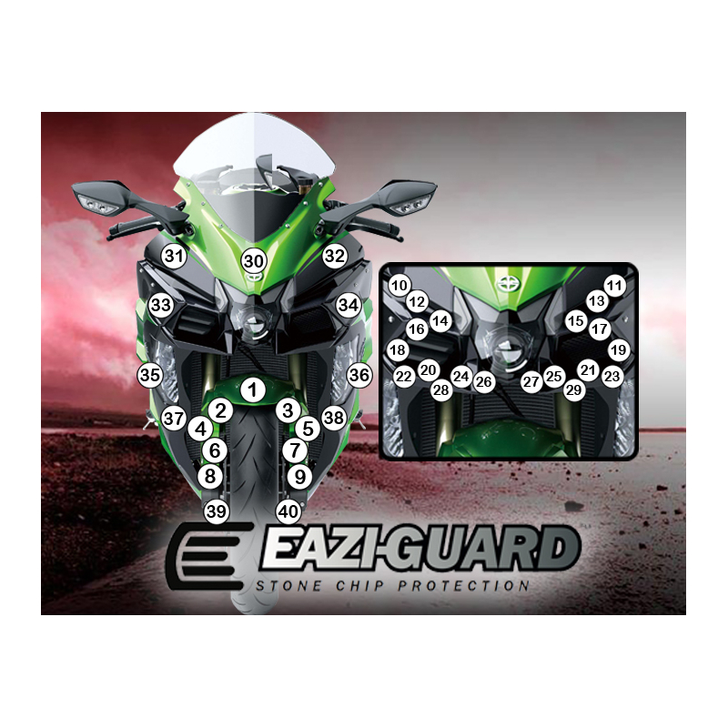 Eazi-Guard Paint Protection Film for Kawasaki H2 SX 2018 - 2021  gloss