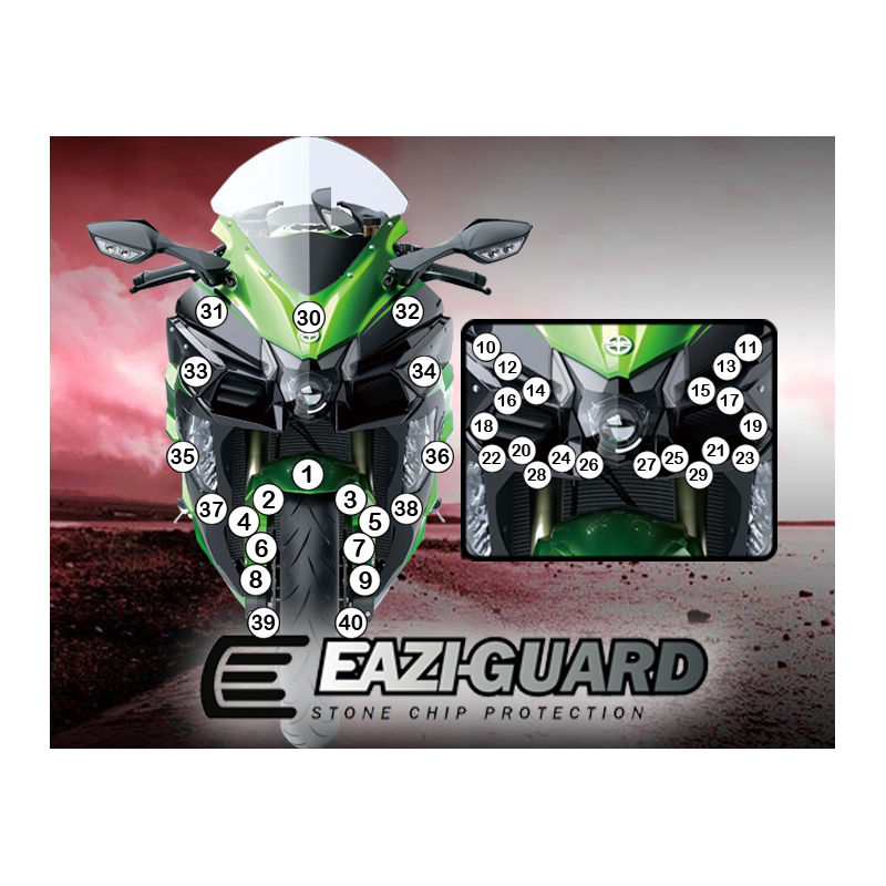 Eazi-Guard Paint Protection Film for Kawasaki H2 SX  gloss