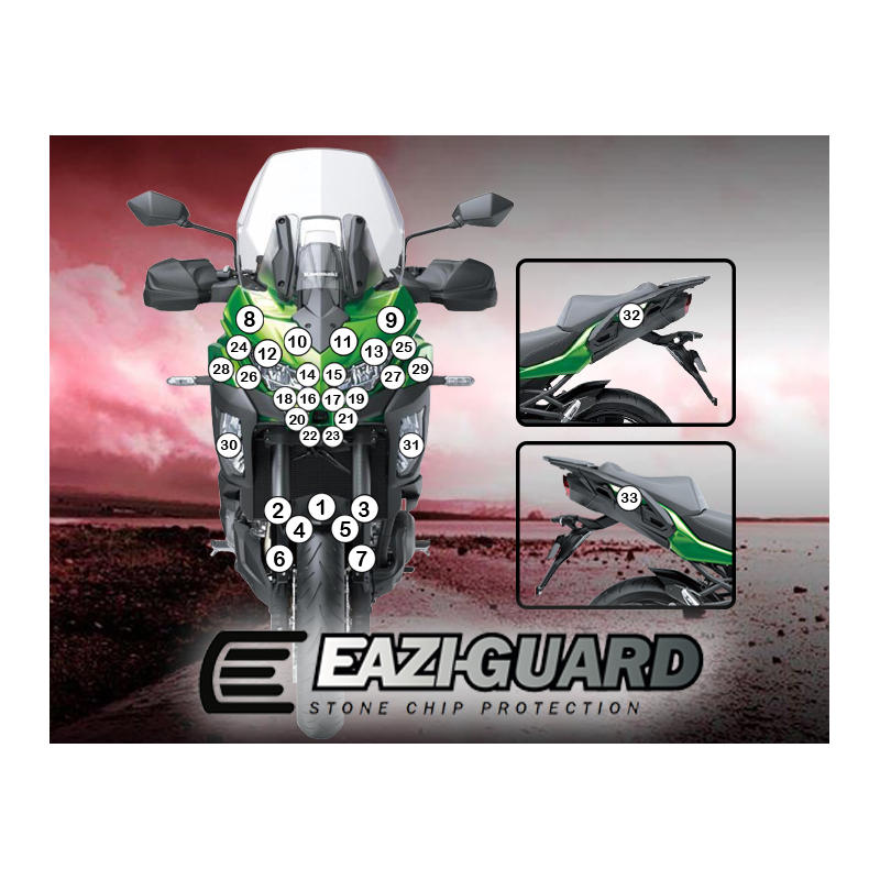 Eazi-Guard Paint Protection Film for Kawasaki Versys 1000 2019  gloss