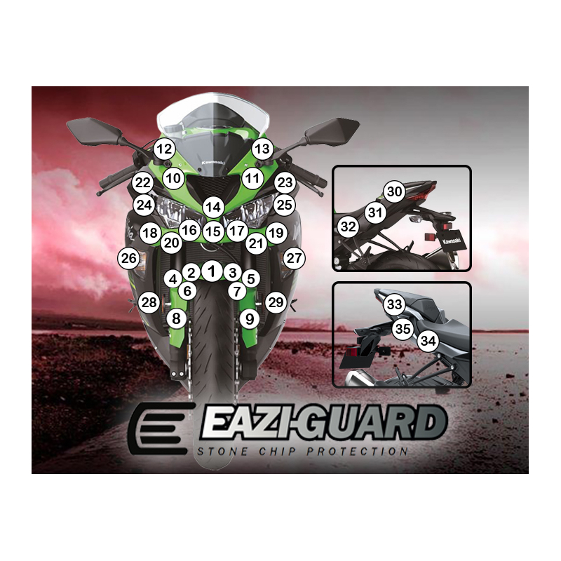 Eazi-Guard Paint Protection Film for Kawasaki ZX-6R 2019 - 2021  matte