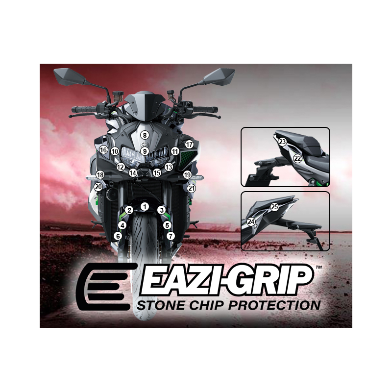 Eazi-Guard Paint Protection Film for Kawasaki ZH2  gloss