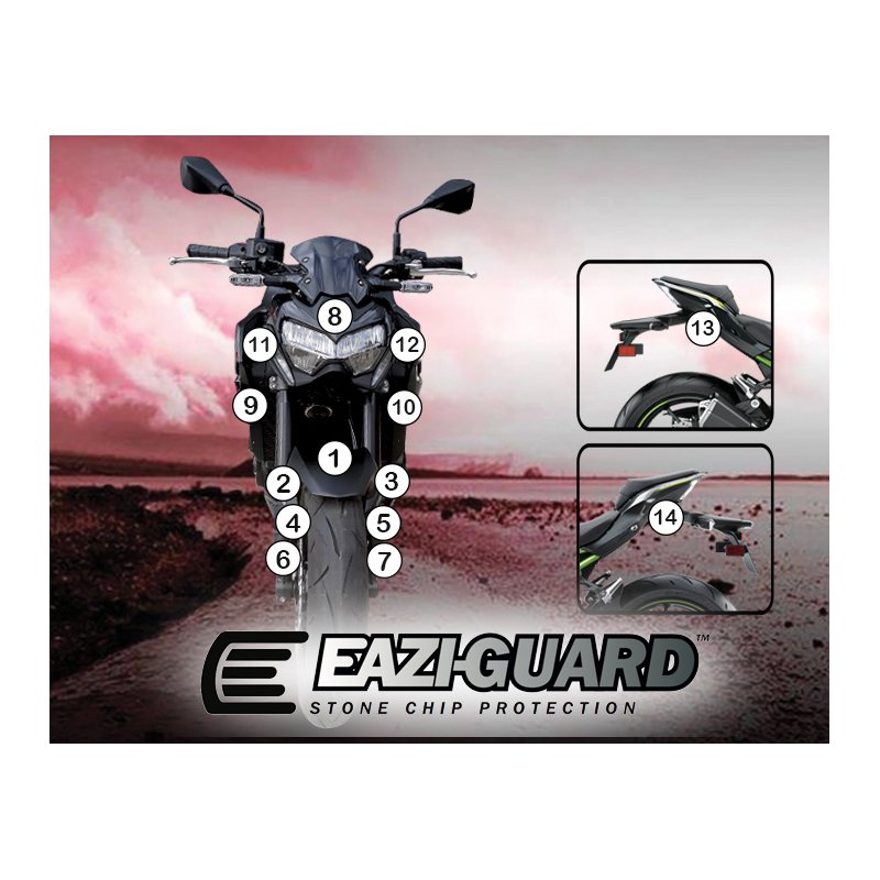 Eazi-Guard Paint Protection Film for Kawasaki Z900 2020  gloss