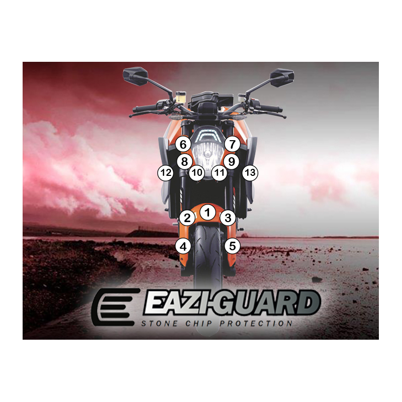 Eazi-Guard Paint Protection Film for KTM 1290 Super Duke R 2014 - 2016  gloss
