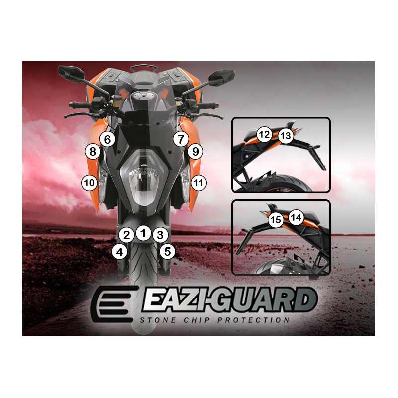 Eazi-Guard Paint Protection Film for KTM 1290 Super Duke GT 2016 - 2018  gloss