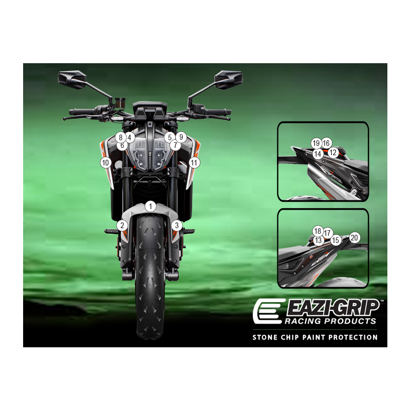 Eazi-Guard Paint Protection Film for KTM 890 Duke R  gloss