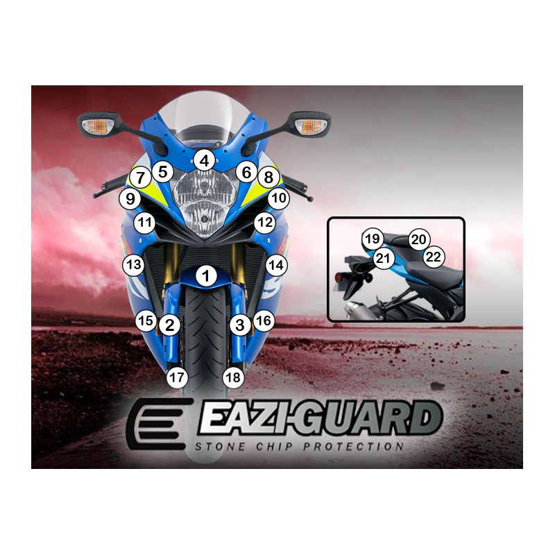 Eazi-Guard Paint Protection Film for Suzuki GSX-R 600 / 750 2011 - 2018  gloss