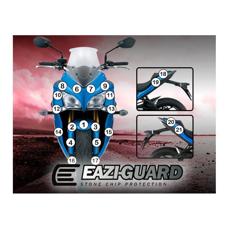 Eazi-Guard Paint Protection Film for Suzuki GSX-S 1000F 2015 - 2017  matte