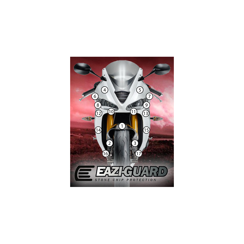 Eazi-Guard Paint Protection Film for Triumph Daytona 675 / R 2013 - 2016  gloss