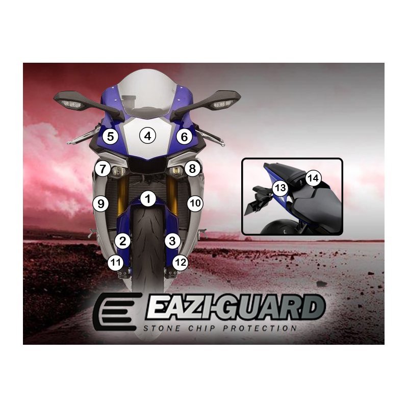 Eazi-Guard Paint Protection Film for Yamaha YZF-R1 2015 - 2019  matte