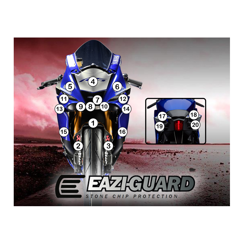 Eazi-Guard Paint Protection Film for Yamaha YZF-R6  gloss