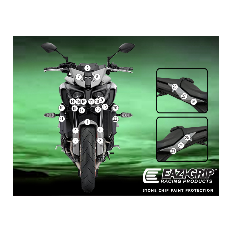 Eazi-Guard Paint Protection Film for Yamaha MT-10 2020 - 2021  gloss