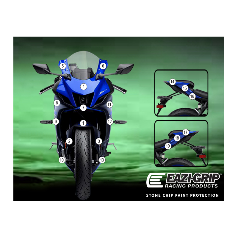 Eazi-Guard Paint Protection Film for Yamaha YZF-R7  gloss