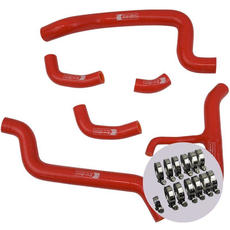 Eazi-Grip Silicone Hose and Clip Kit for Ducati 1098  red