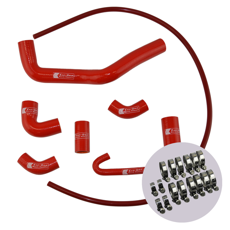 Eazi-Grip Silicone Hose and Clip Kit for Ducati Panigale V4  red