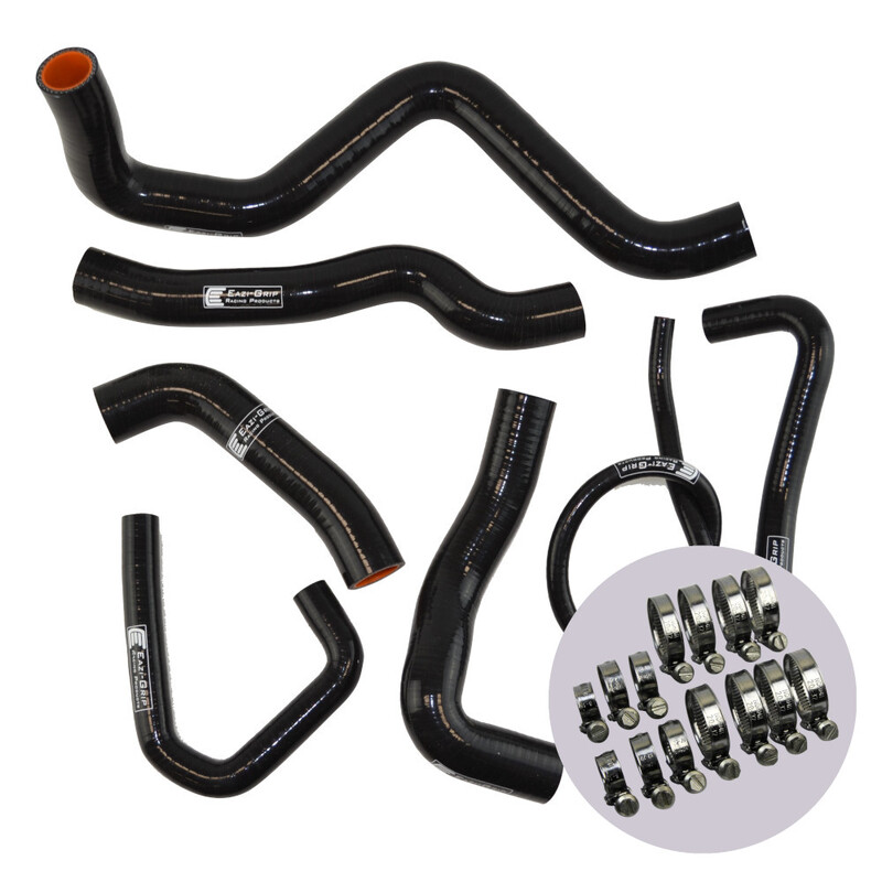 Eazi-Grip Silicone Hose and Clip Kit for Kawasaki ZX-6R 2009 - 2021  black